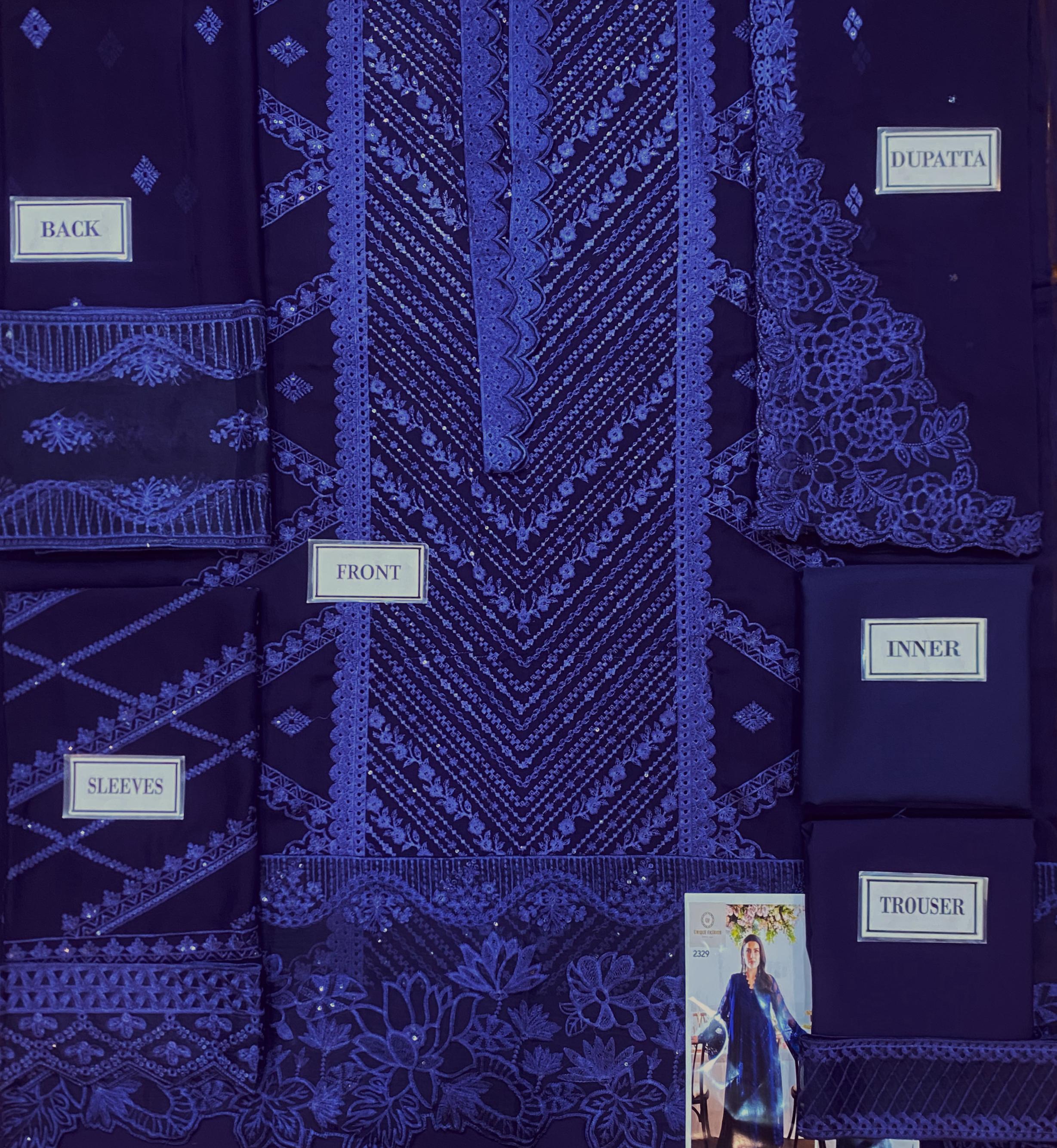 Maria.b Luxury Chiffon Embroidered | 3 Piece Unstitched D-2329