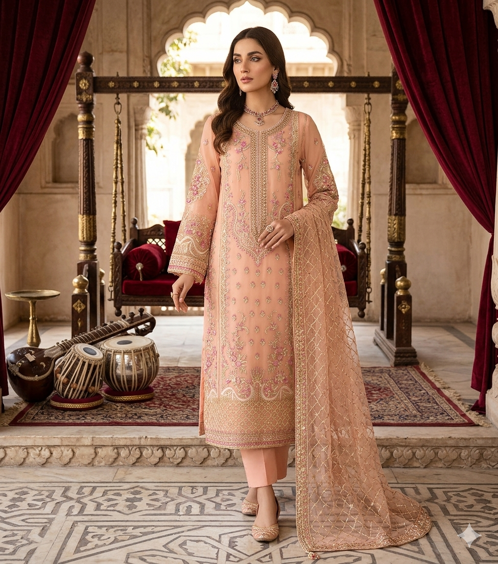 Gulaal wedding Luxury chiffon Embroidered | Unstitched  D-2342
