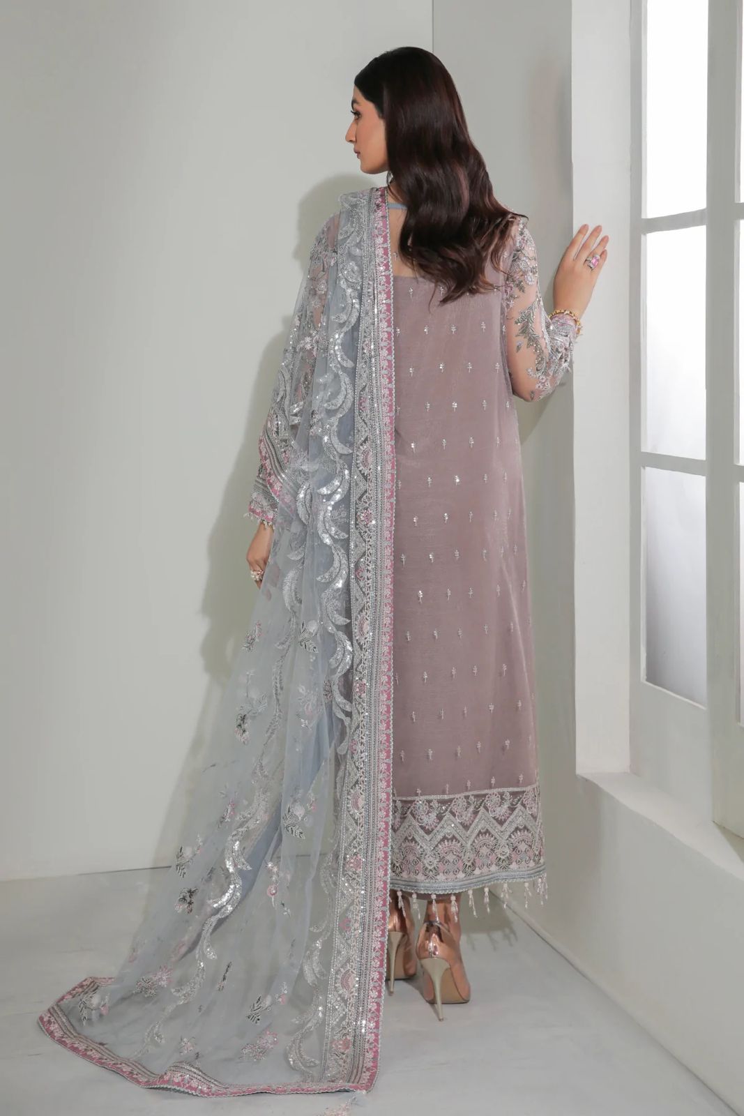 Baroque wedding Luxury chiffon Embroidered | Unstitched  D-2037