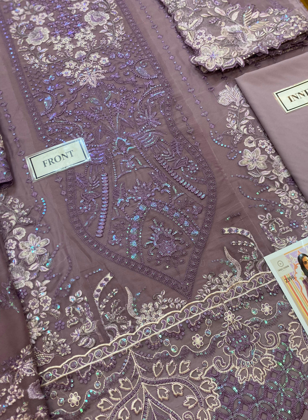 Zainab Chottani Luxury Chiffon Embroidered | 3 Piece Unstitched D-2398