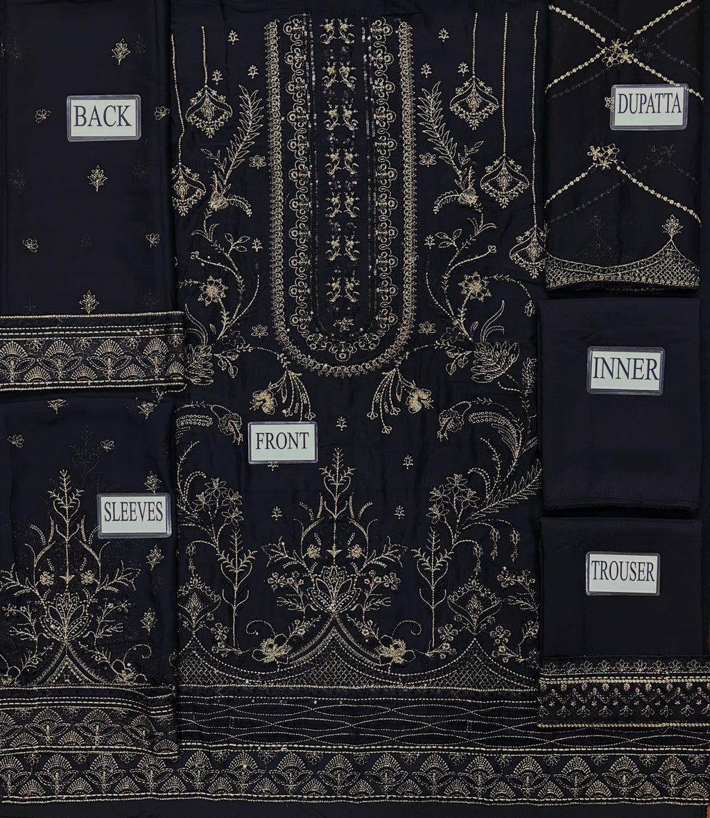 Gulaal Luxury Chiffon Embroidered | 3 Piece Unstitched D-2523