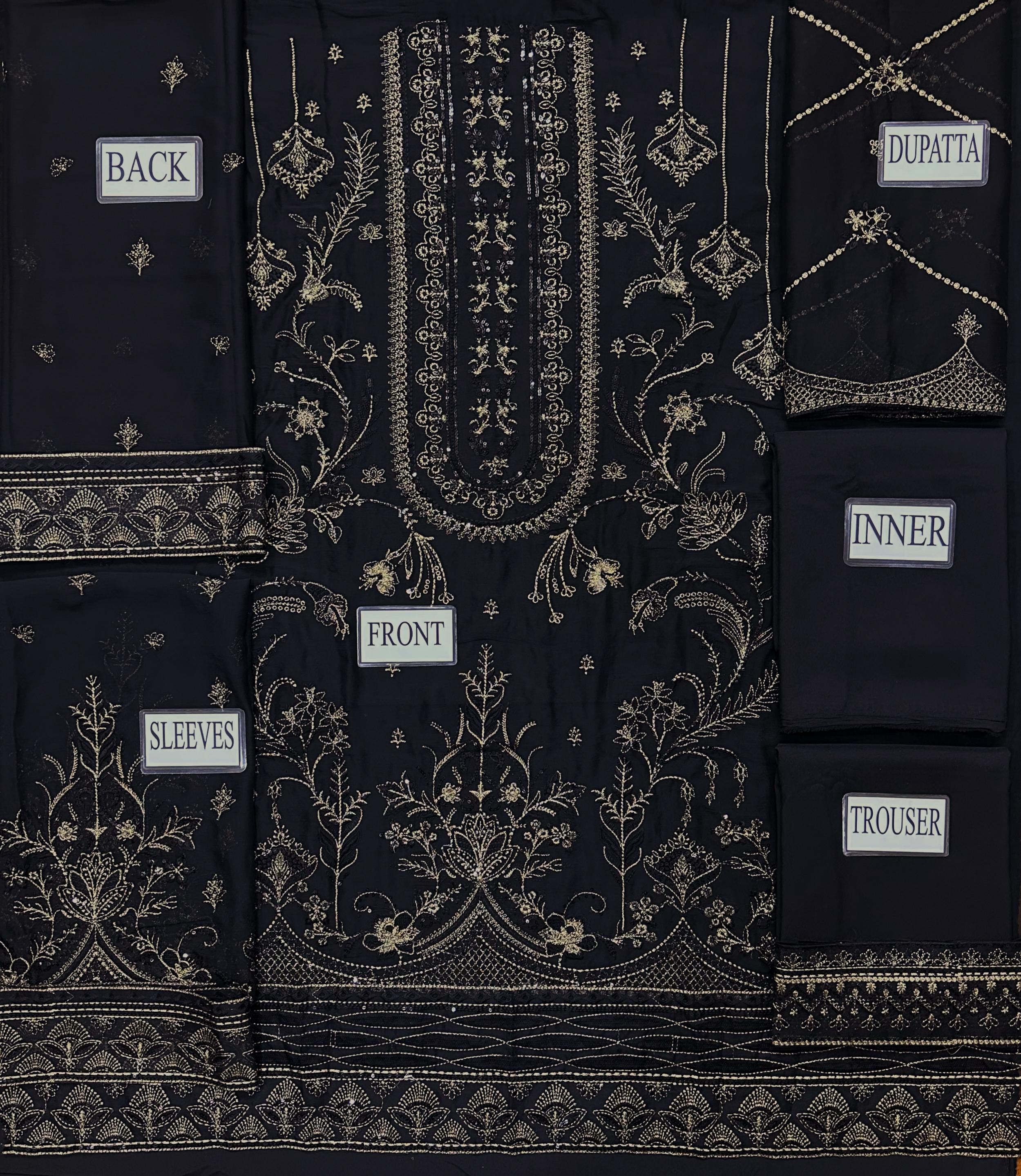 Gulaal Luxury Chiffon Embroidered | 3 Piece Unstitched D-2523