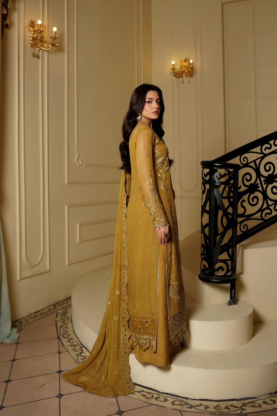 Mariyams Premium Chiffon Embroidered | 3 Piece Unstitched D-2527