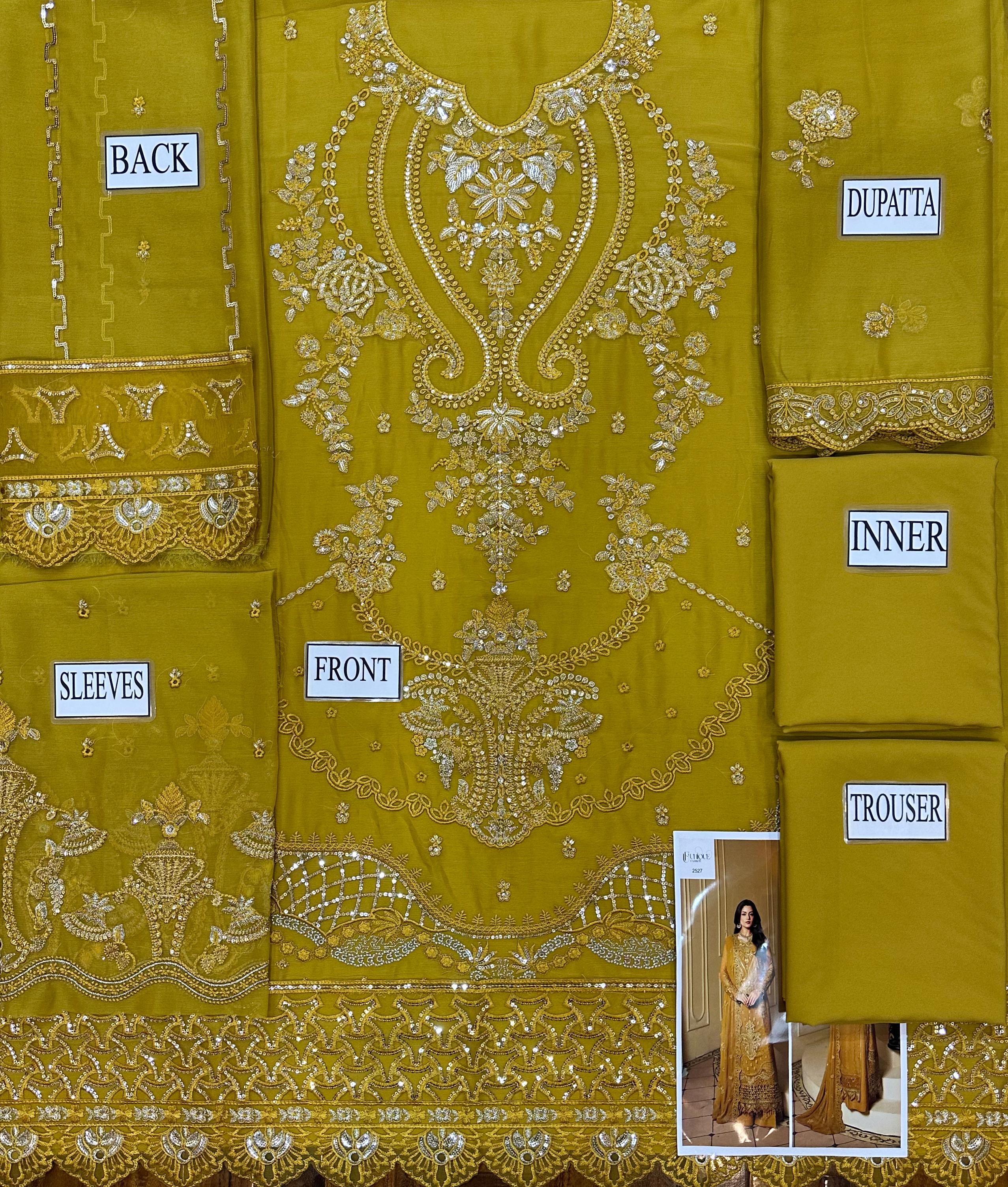 Mariyams Premium Chiffon Embroidered | 3 Piece Unstitched D-2527