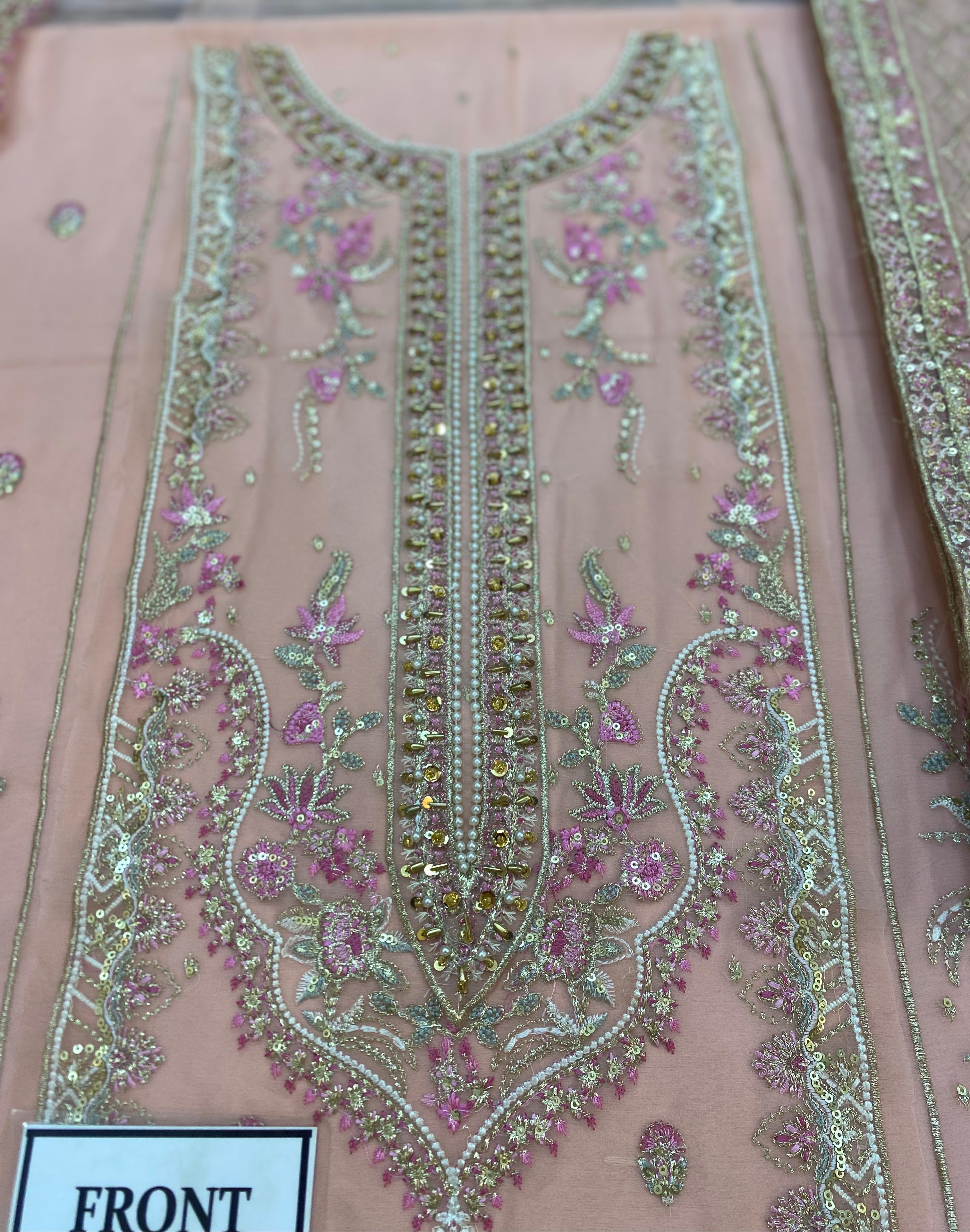 Gulaal wedding Luxury chiffon Embroidered | Unstitched  D-2342