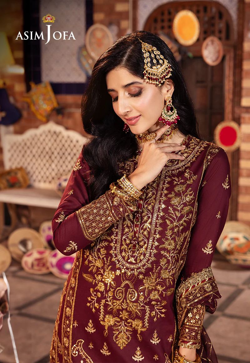 Asim Jofa Luxury Chiffon Embroidered | Unstitched Exclusive D-2292