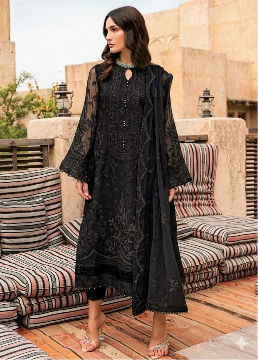 Gulaal Luxury Chiffon Embroidered | 3 Piece Unstitched D-2523