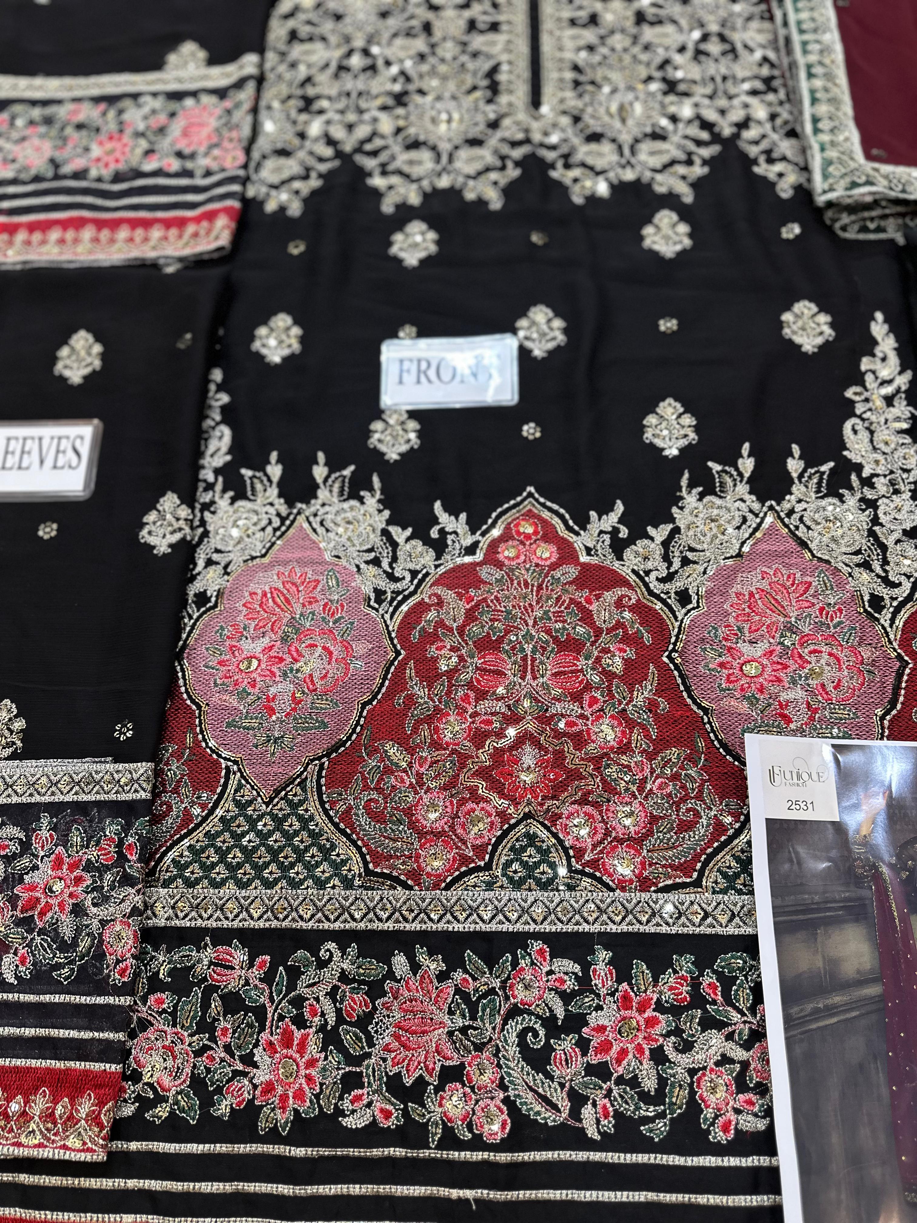 Charizma Luxury Chiffon Embroidered | 3 Piece Unstitched D-2531