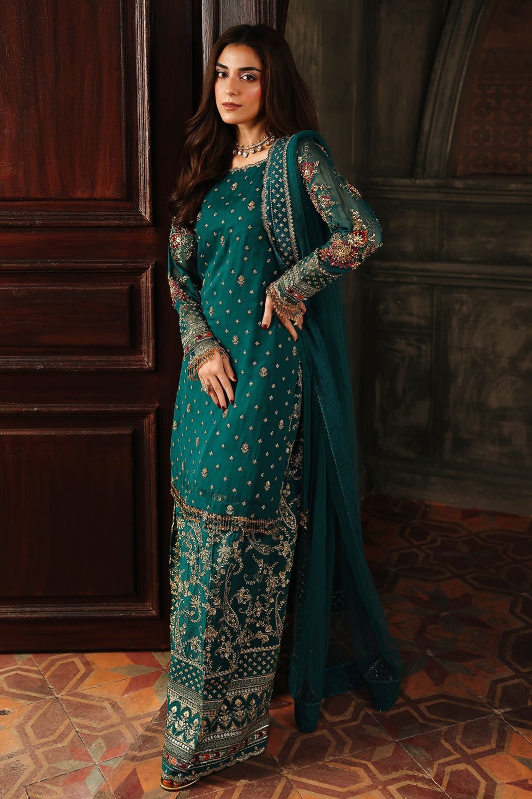 Charizma Premium Chiffon Embroidered | 3 Piece Unstitched D-2533