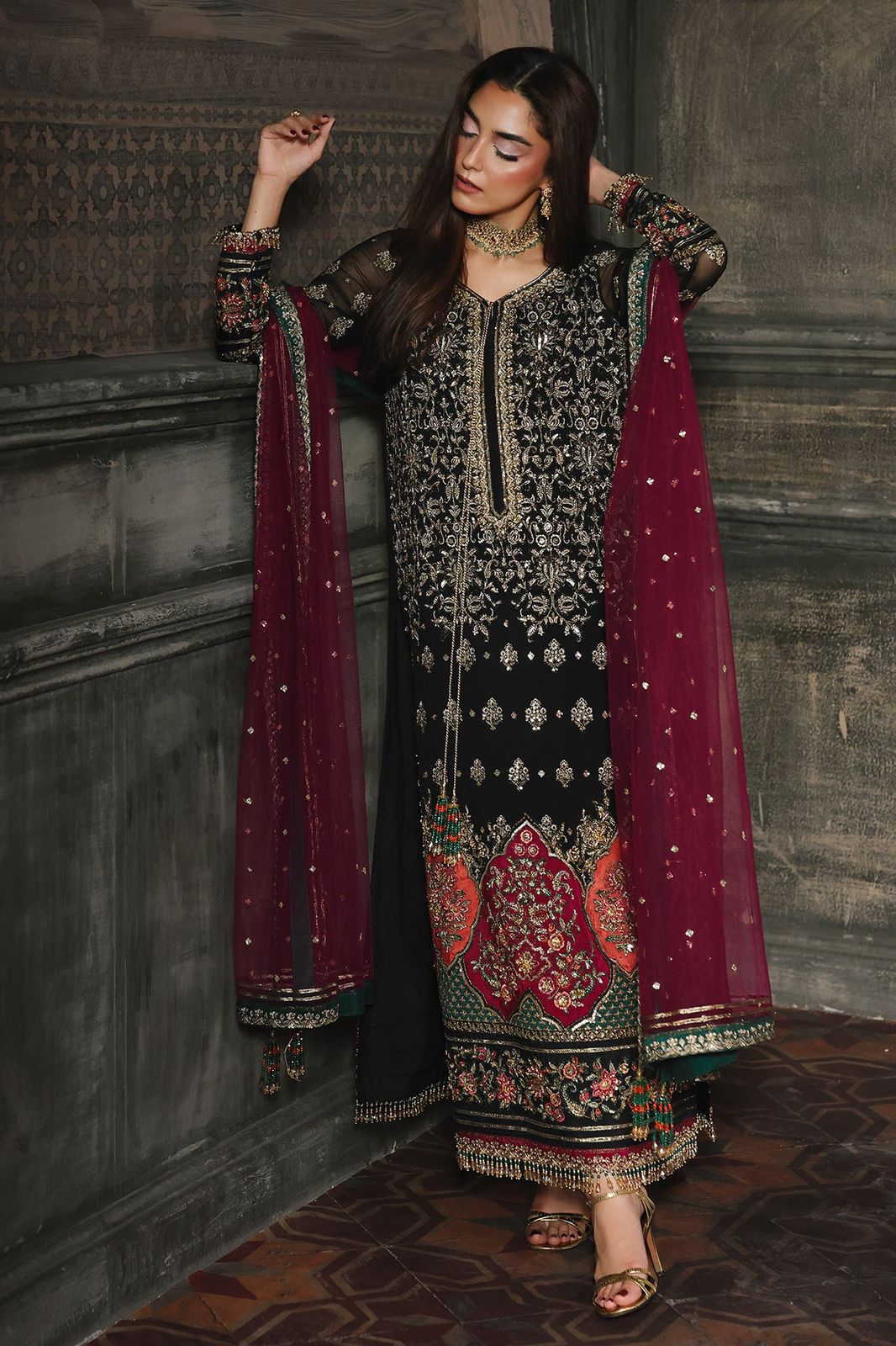 Charizma Luxury Chiffon Embroidered | 3 Piece Unstitched D-2531