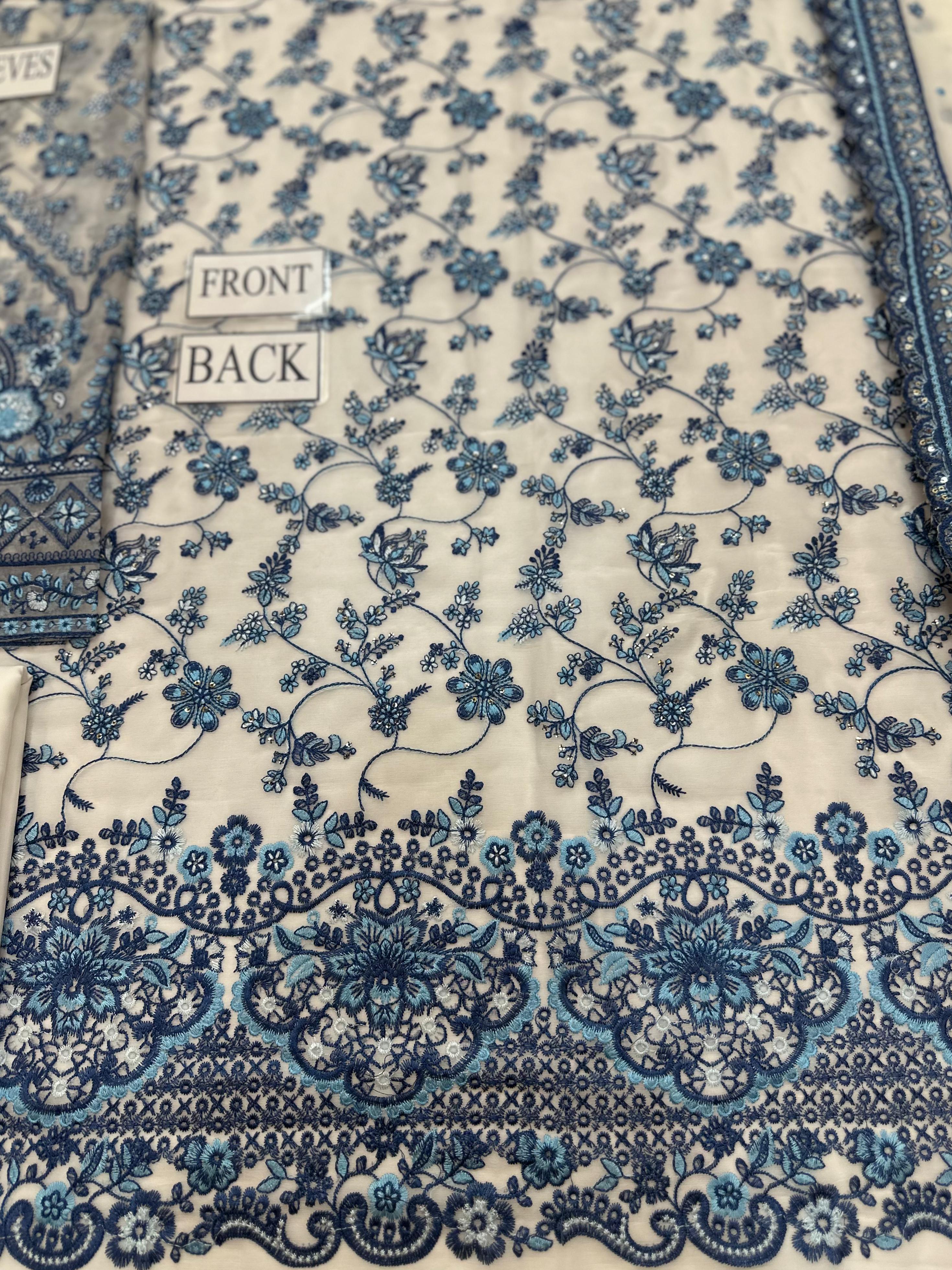 Alvenas luxury Embroidered Chiffon | 3 Piece Unstitched D-2535