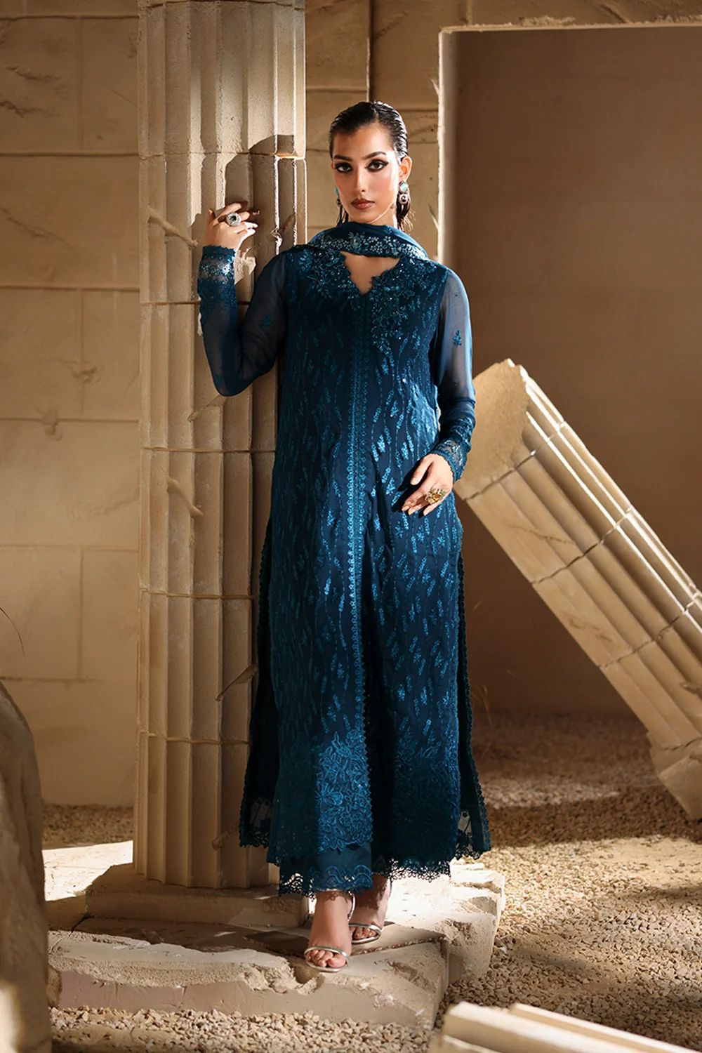 Maria.B Luxury Chiffon Emboridered | 3 Piece Unstitched D-2507