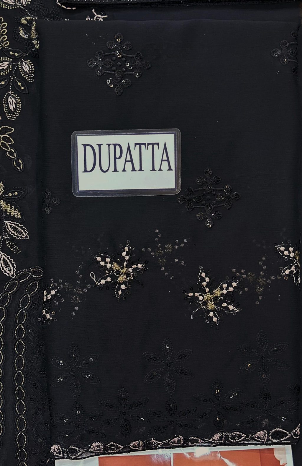 Maria.B Luxury Chiffon Embroidered | 3 Piece Unstitched D-2524 with complementary 5ml fragrance