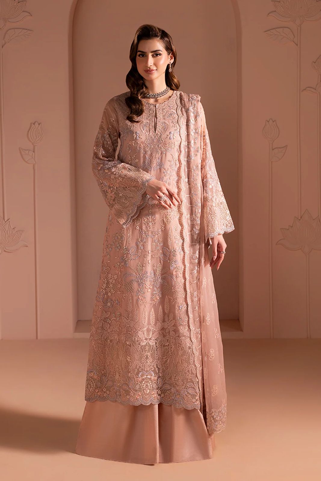 Zainab Chottani Luxury Chiffon Emboridered | 3 Piece Unstitched D-2534