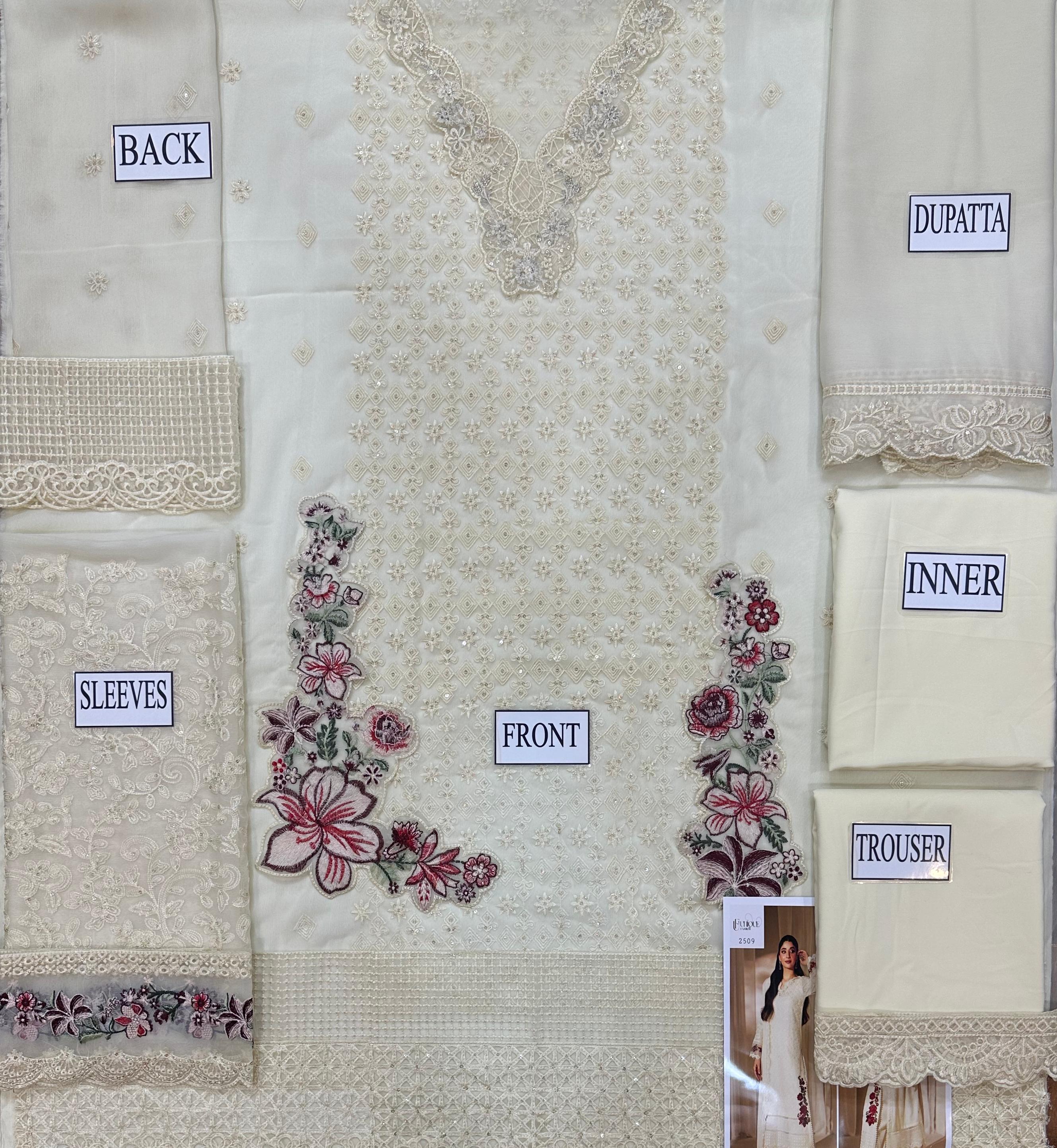 Zainab Chottani Signature Luxury Chiffon Embroidered - Unstitched D-2509