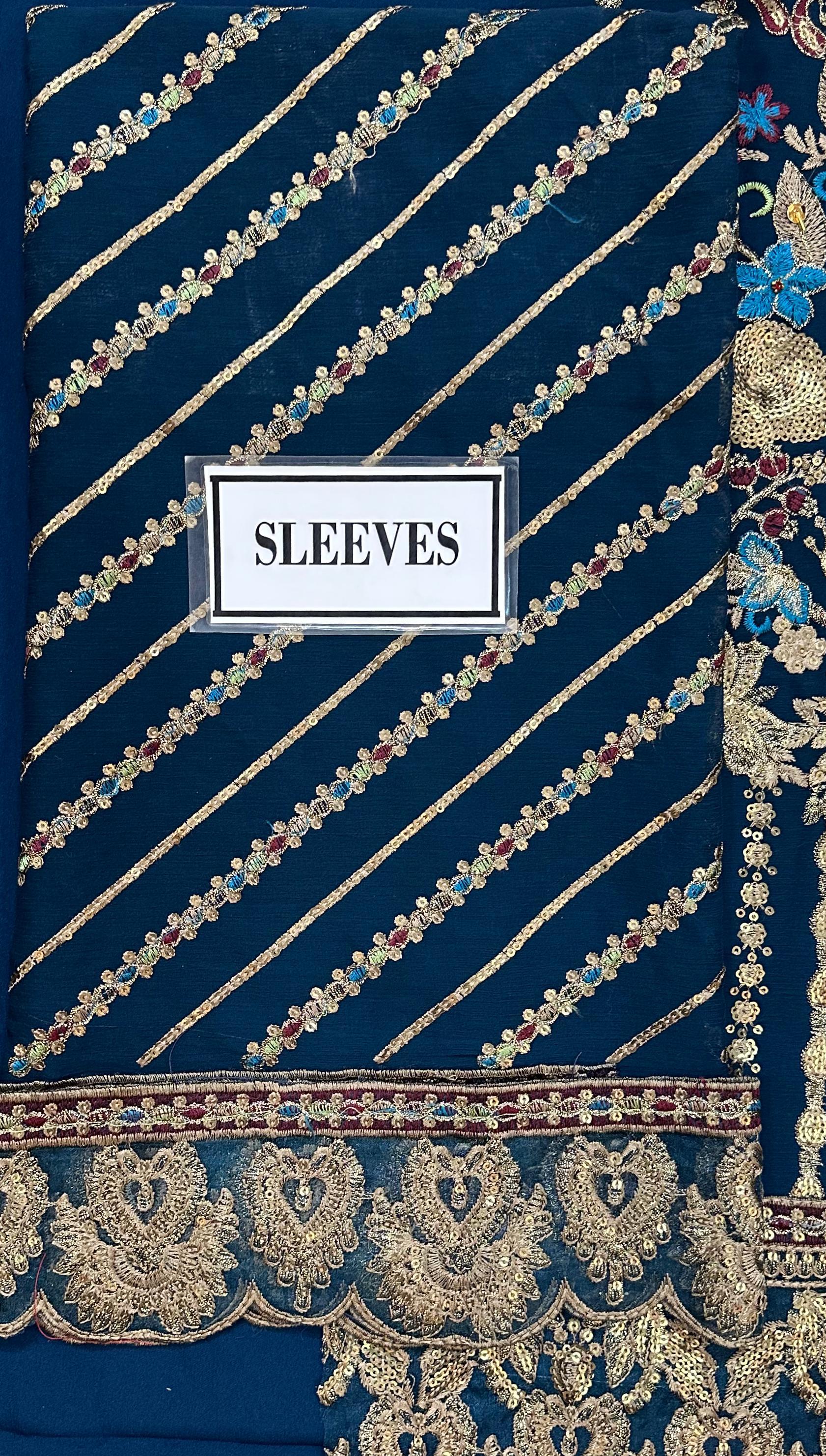 Emaan Adeel luxury chiffon Embroidered | Unstitched Suit D-2079