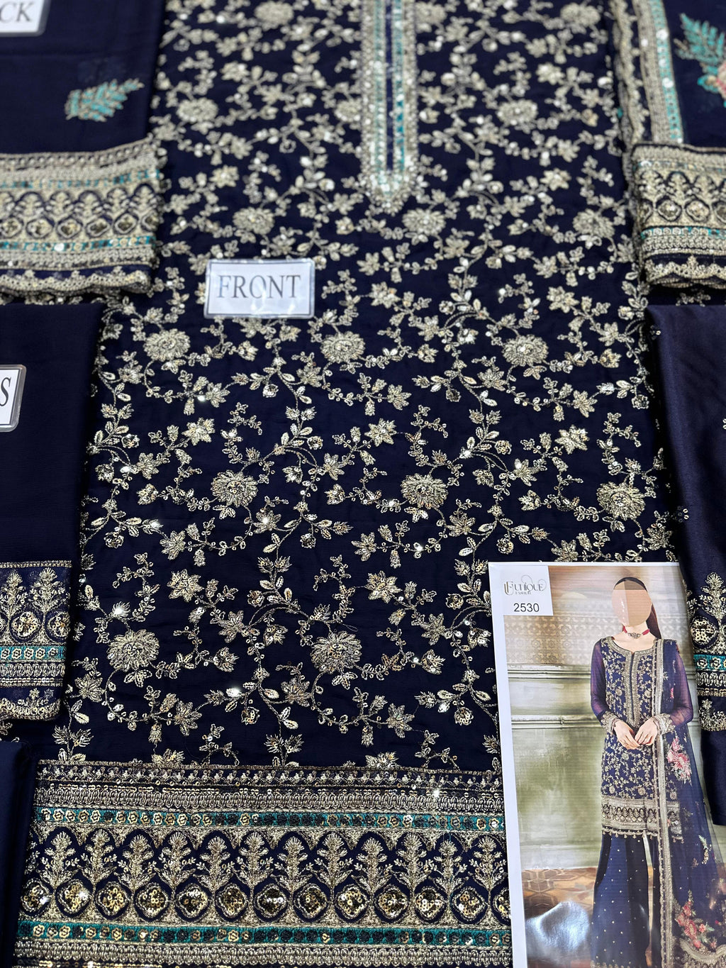 Charizma Luxury Chiffon Embroidered | Unstitched Exclusive D-2530