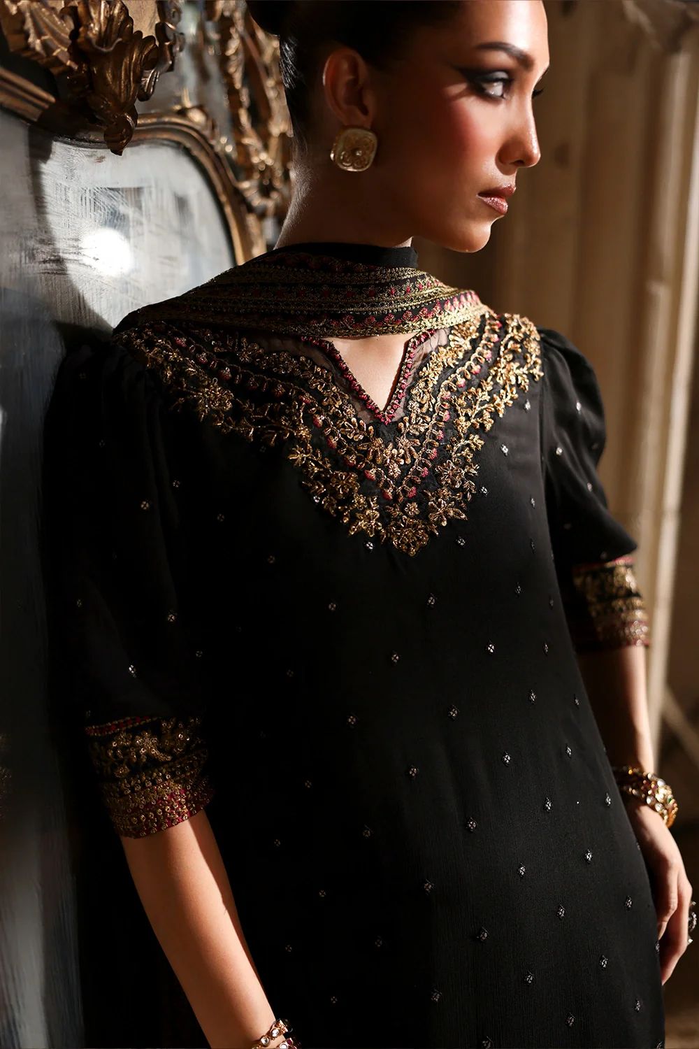 Maryams Premium Chiffon Embroidered | 3 Piece Unstitched D-2525