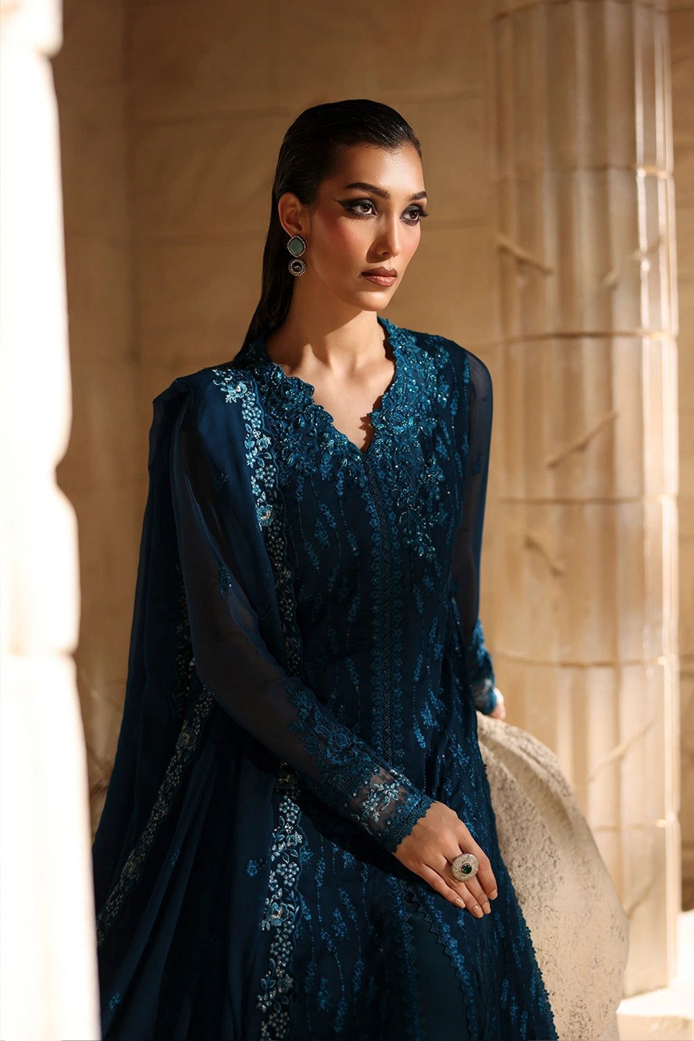 Maria.B Luxury Chiffon Emboridered | 3 Piece Unstitched D-2507
