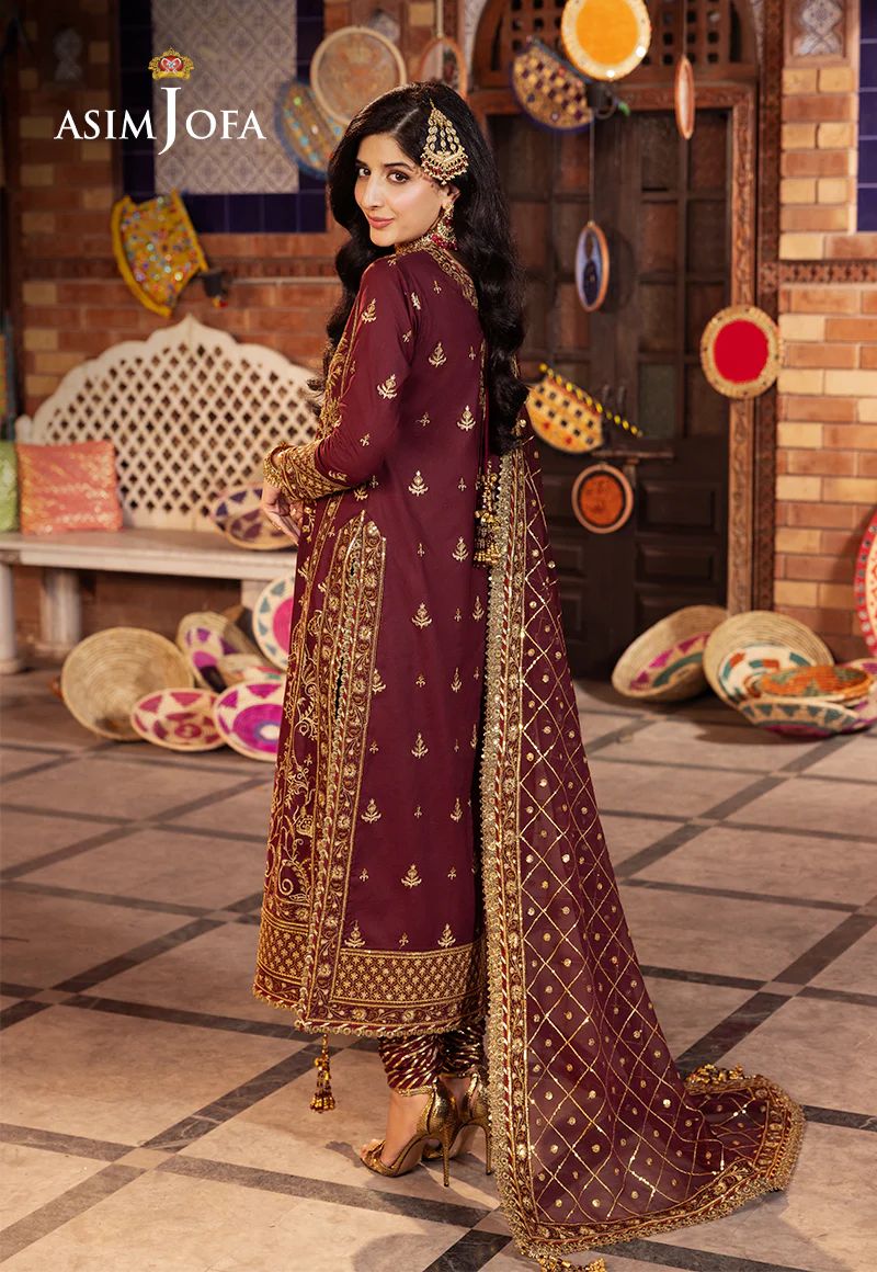 Asim Jofa Luxury Chiffon Embroidered | Unstitched Exclusive D-2292