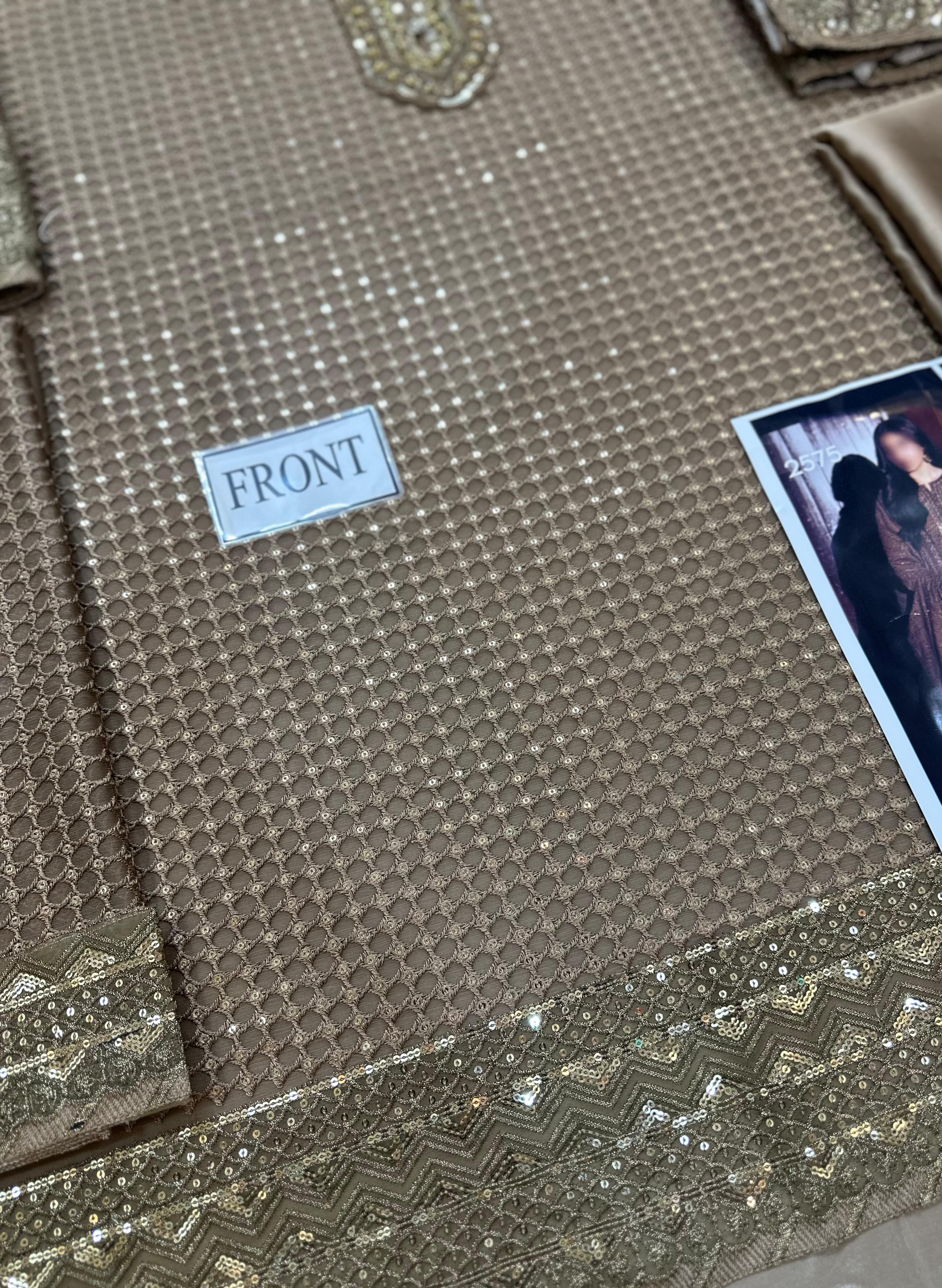 Asim Jofa Luxury Chiffon Embroidered | Unstitched Exclusive D-2575