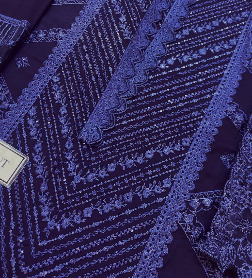 Maria.b Luxury Chiffon Embroidered | 3 Piece Unstitched D-2329