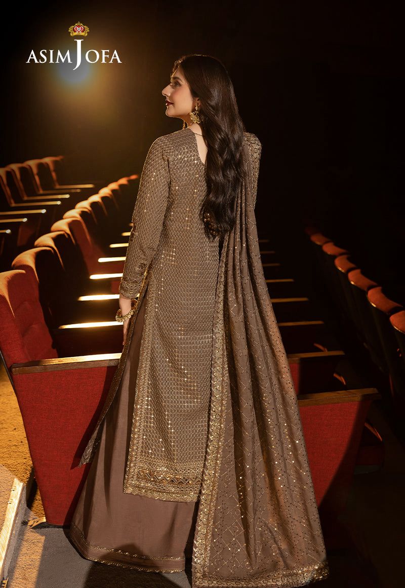 Asim Jofa Luxury Chiffon Embroidered | Unstitched Exclusive D-2575