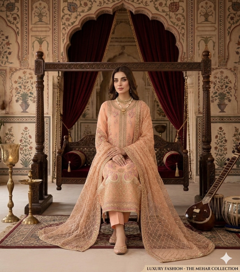Gulaal wedding Luxury chiffon Embroidered | Unstitched  D-2342