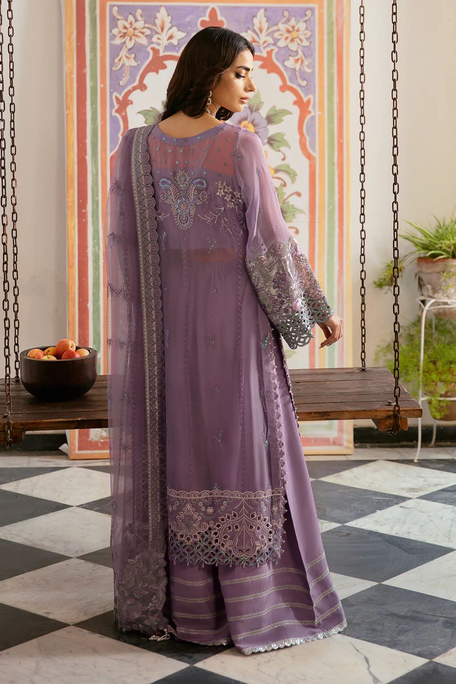 Zainab Chottani Luxury Chiffon Embroidered | 3 Piece Unstitched D-2398
