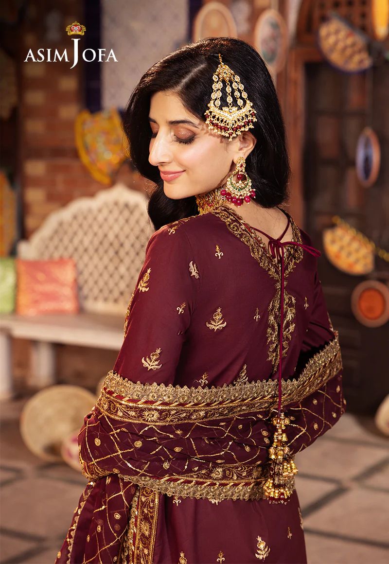 Asim Jofa Luxury Chiffon Embroidered | Unstitched Exclusive D-2292