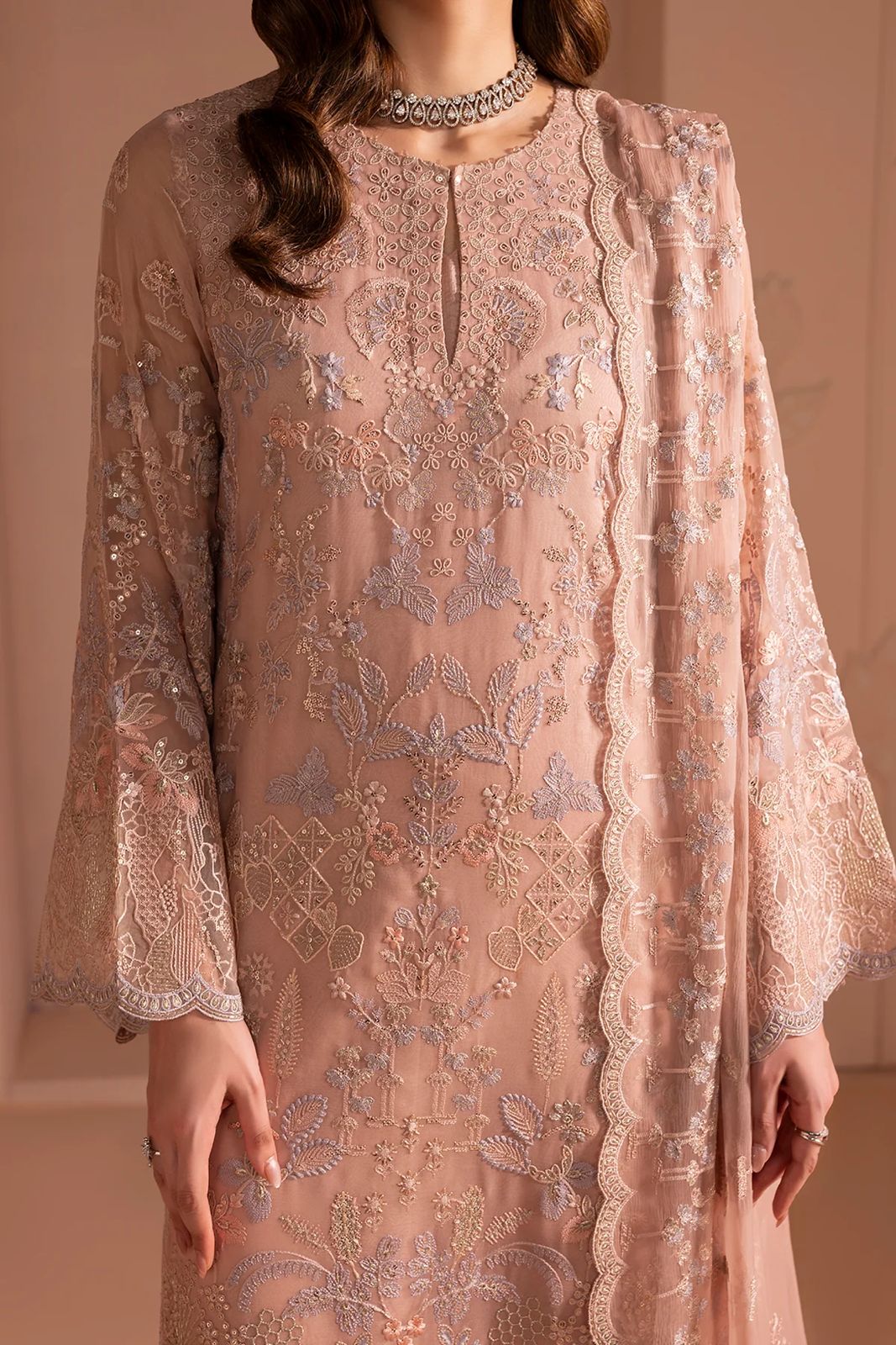 Zainab Chottani Luxury Chiffon Emboridered | 3 Piece Unstitched D-2534