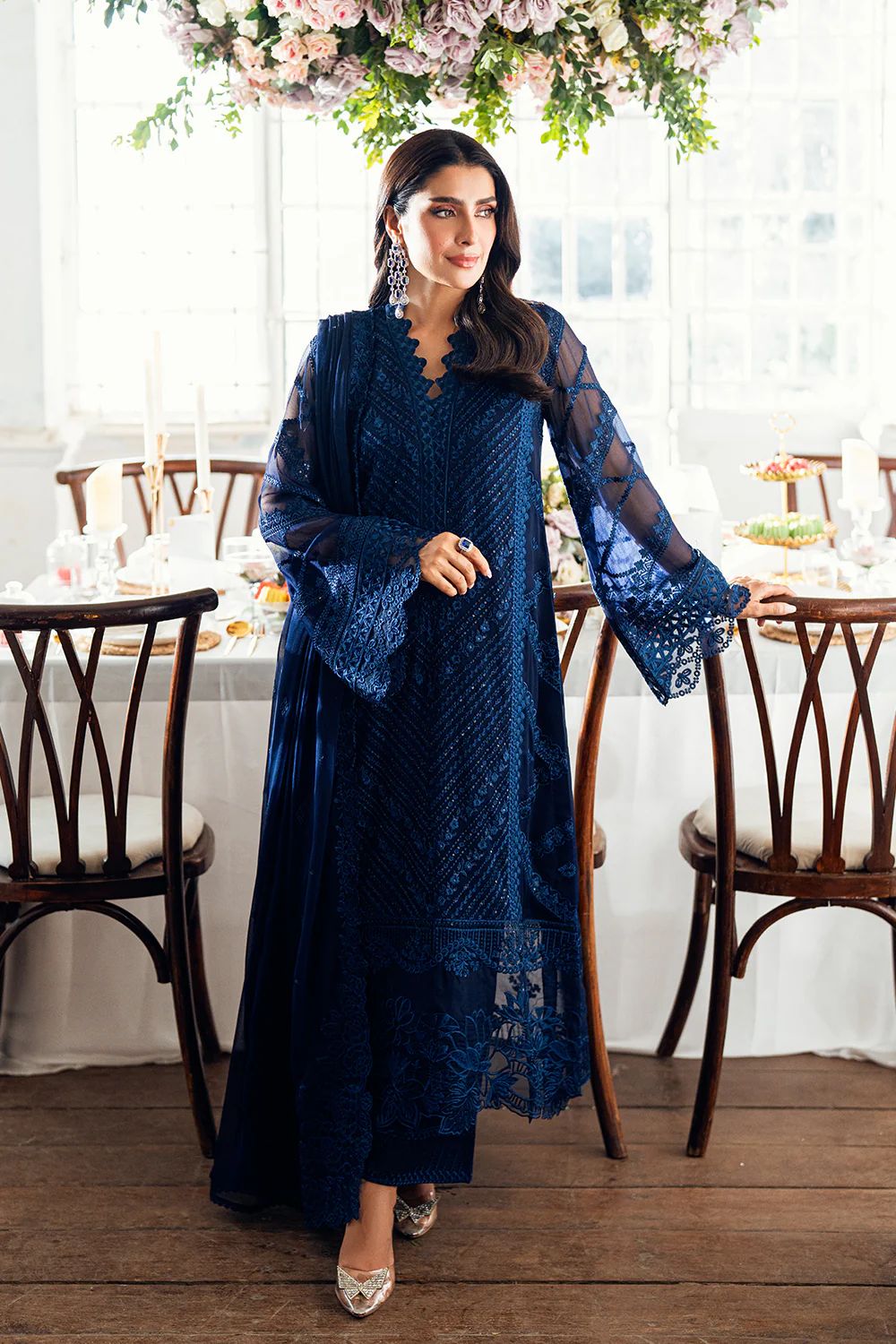 Maria.b Luxury Chiffon Embroidered | 3 Piece Unstitched D-2329