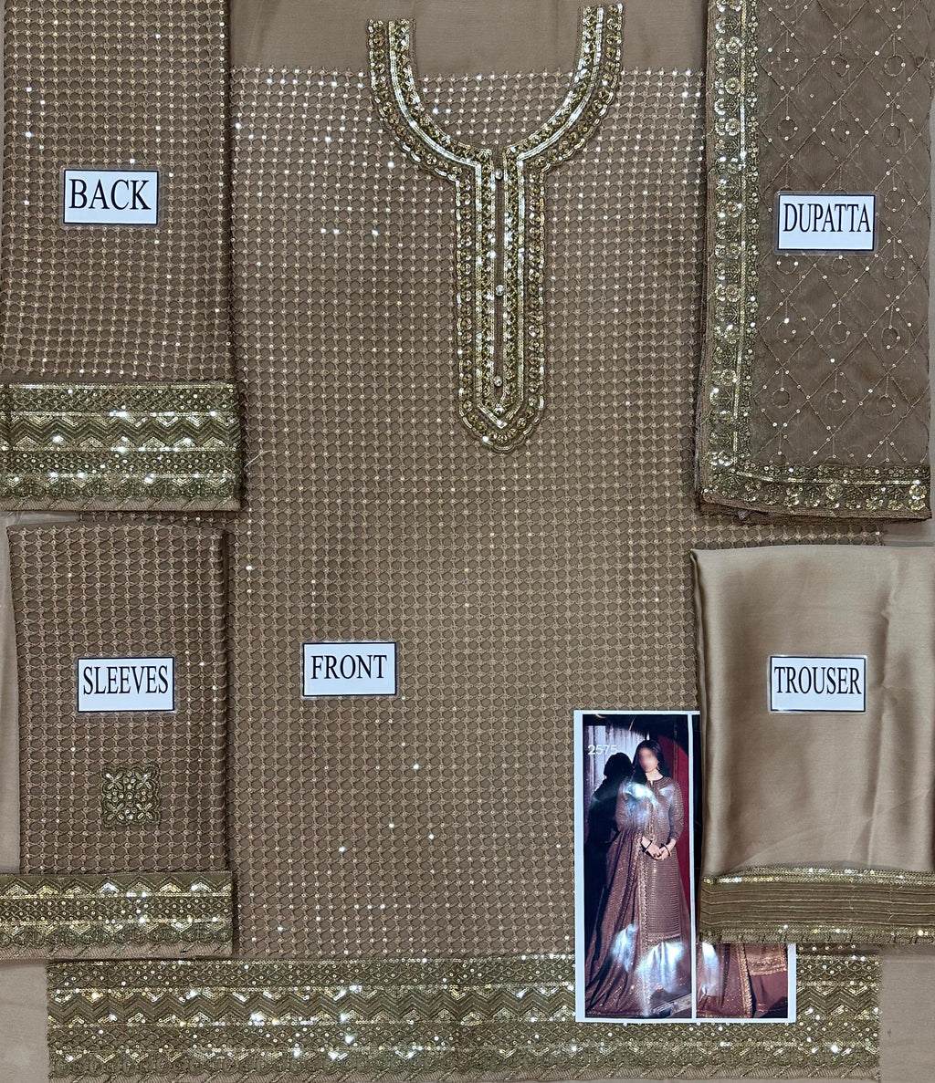 Asim Jofa Luxury Chiffon Embroidered | Unstitched Exclusive D-2575