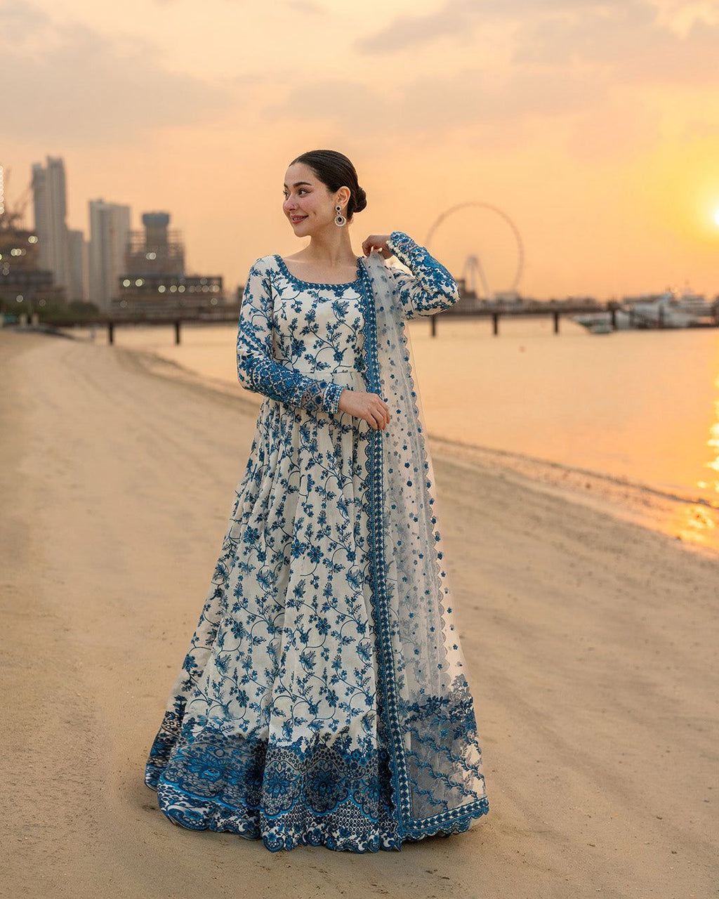 Alvenas luxury Embroidered Chiffon | 3 Piece Unstitched D-2535